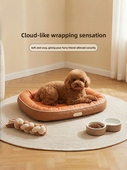 Waterproof Leather Dog Bed–All-Season Pet Bed For Dogs & Cats