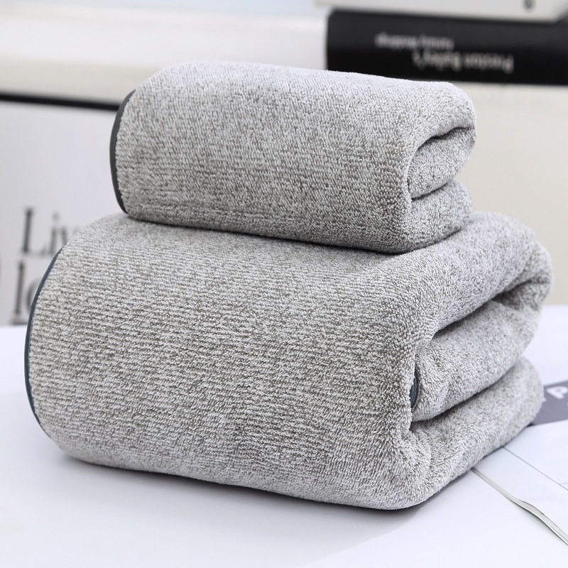 Bamboo Charcoal Fiber Towel Set-Ultra Soft Coral Fleece Bath Towels-Super Absorbent Quick Dry Bathroom Towels