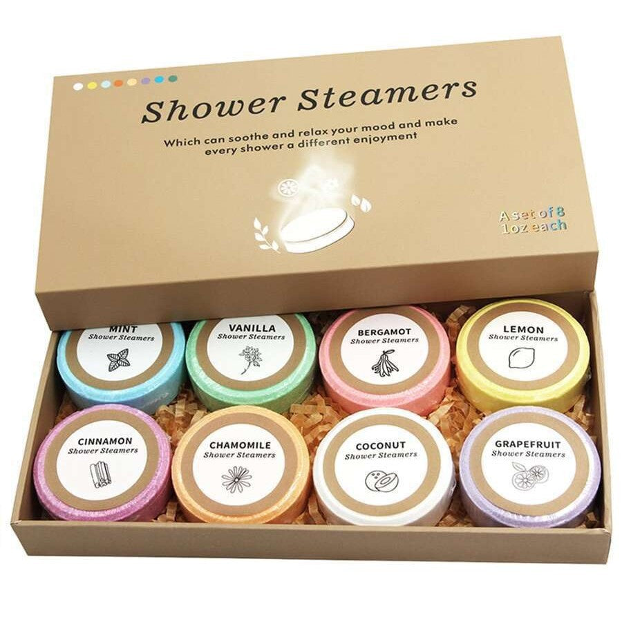 Aromatherapy Sea Salt Shower Steamers–Relaxing Exfoliating Shower Tablets