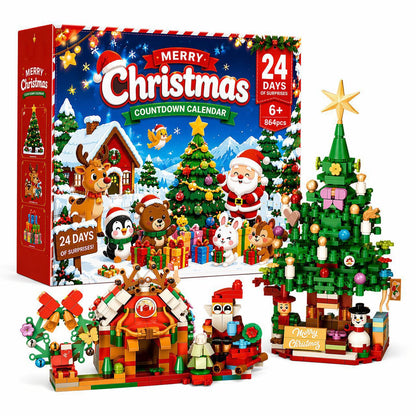 DIY Christmas Advent Calendar Building Blocks - 24-Day Countdown Toy Set for Kids