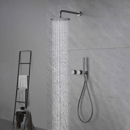 Luxury Concealed Rain Shower Set - Solid Copper Wall Mounted Bathroom Shower System