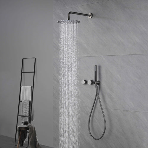 Luxury Concealed Rain Shower Set - Solid Copper Wall Mounted Bathroom Shower System