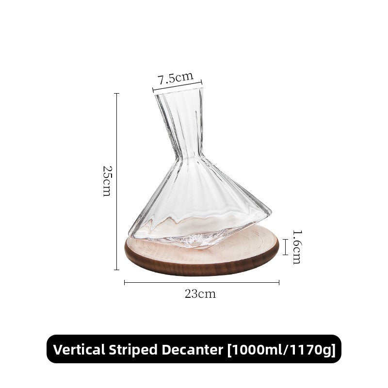 Crystal Glass Wine Decanter - 1000ml+ Luxury Balanced Red Wine Carafe