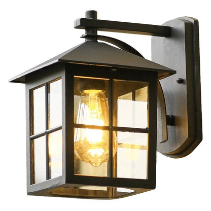 Outdoor Solar LED Wall Light - Modern Aluminium Garden, Courtyard & Entrance Lantern