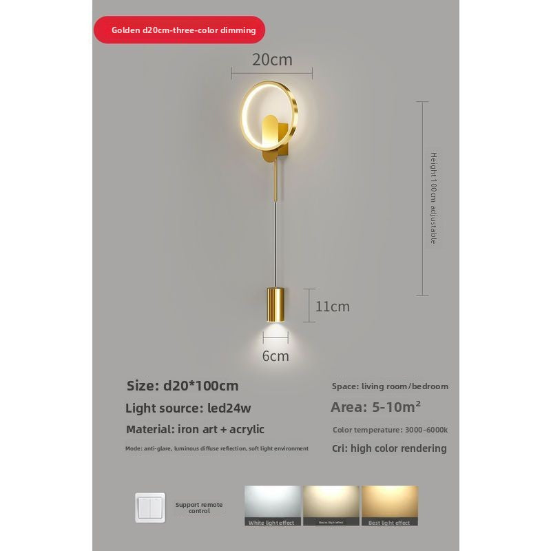 Modern Nordic LED Wall Lamp–Smart Dimmable Resin Wall Light With Remote Control