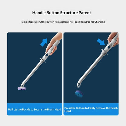 Disposable Toilet Brush Set-Replaceable Head Toilet Cleaning Brush-Hygienic No-Touch Bathroom Cleaner