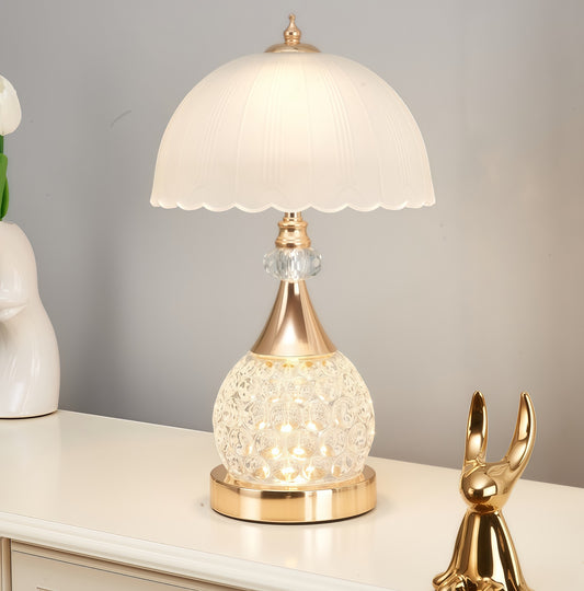 Luxury Crystal Table Lamp–Modern USB Touch Bedside Lamp With Ambient Lighting