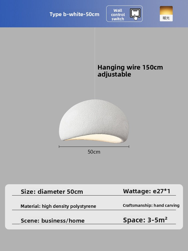 Wabi-Sabi LED Pendant Light - Modern Japanese Inspired Resin Hanging Ceiling Light