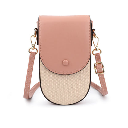 Women's Mobile Phone Crossbody Bag–PU Leather Messenger Bag, Small Shoulder Handbag & Everyday Phone Purse