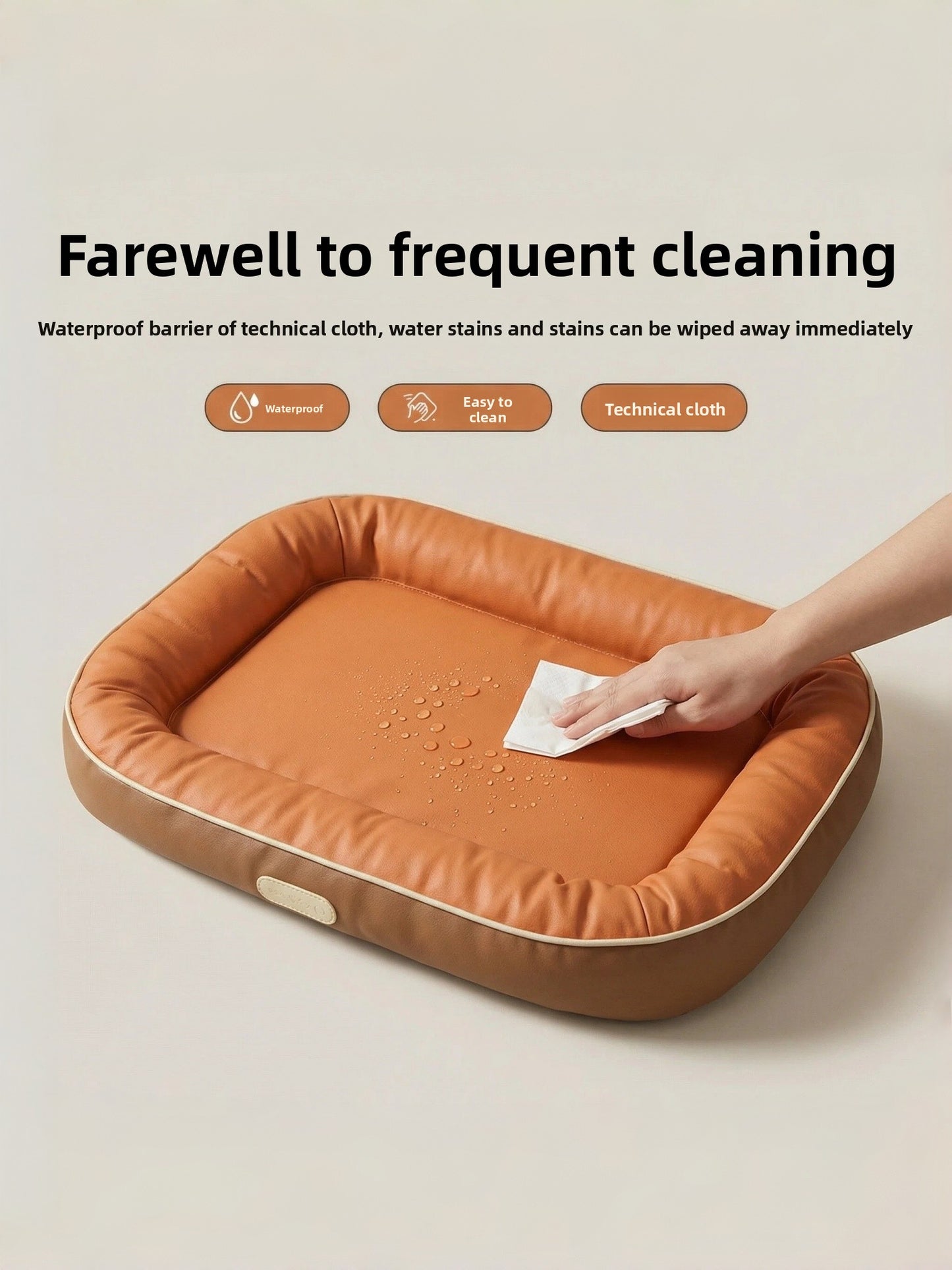 Waterproof Leather Dog Bed–All-Season Pet Bed For Dogs & Cats