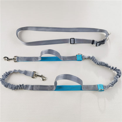 Hands-Free Dog Running Leash–Adjustable Waist Belt Pet Lead For Walking, Jogging & Hiking
