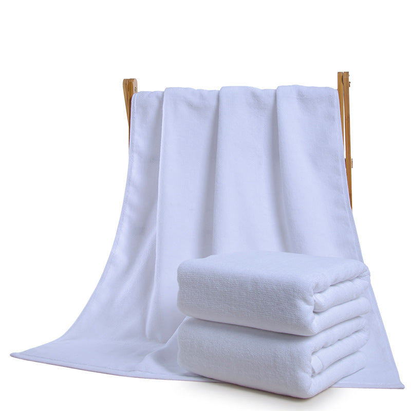 Luxury Hotel Cotton Bath Towels-Premium Soft Absorbent White Towels-Thick Pure Cotton Bathroom Towels (350g–600g)