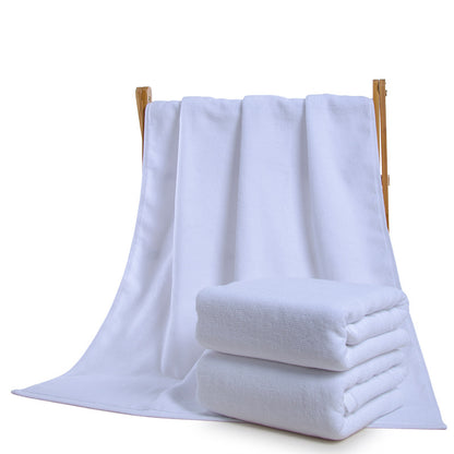 Luxury Hotel Cotton Bath Towels-Premium Soft Absorbent White Towels-Thick Pure Cotton Bathroom Towels (350g–600g)