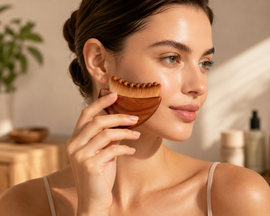 Lymphatic Facial Massage Brush–Dual-Action Face & Neck Sculpting Brush