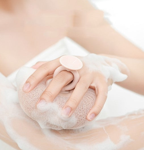 Bath Ball Shower Sponge-Exfoliating Mesh Loofah Body Scrubber-Soft Foaming Shower Puff for Bathroom