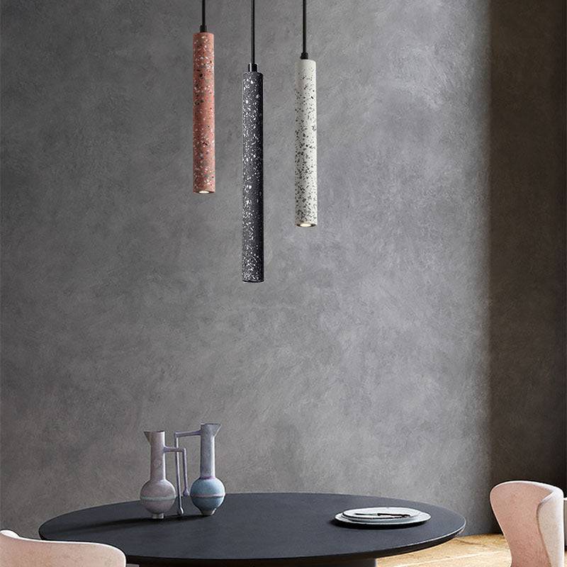 Nordic Terrazzo Pendant Light - Modern Cement & Marble LED Hanging Lamp
