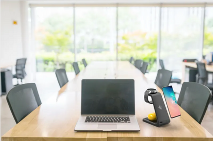 3-in-1 Wireless Charging Station–Fast Charging Dock for Phone, Smartwatch & Earbuds