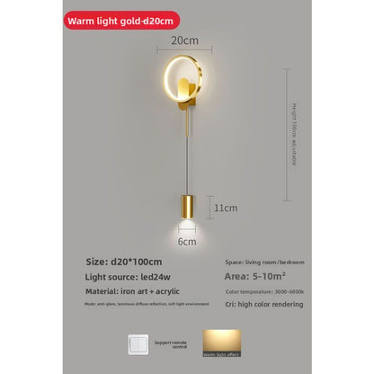 Modern Nordic LED Wall Lamp–Smart Dimmable Resin Wall Light With Remote Control