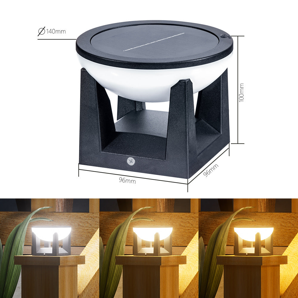 Solar LED Column Light - IP65 Waterproof Outdoor Garden & Pathway Light