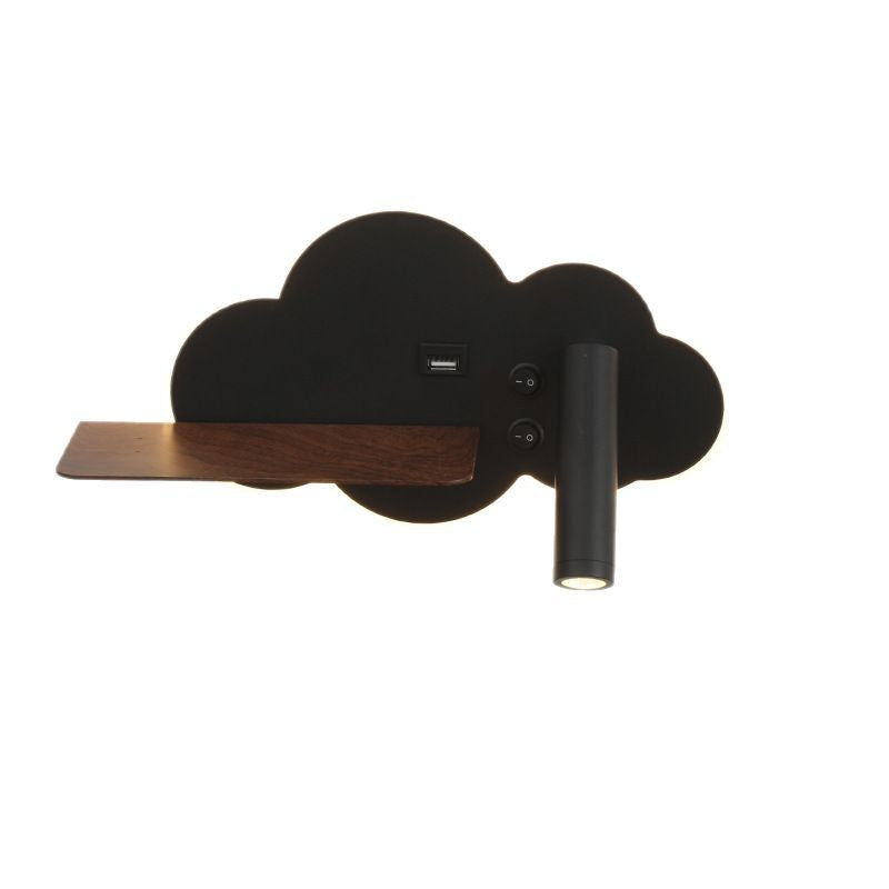 Modern Shaped LED Wall Reading Light with USB - Dimmable Bedside Wall Lamp