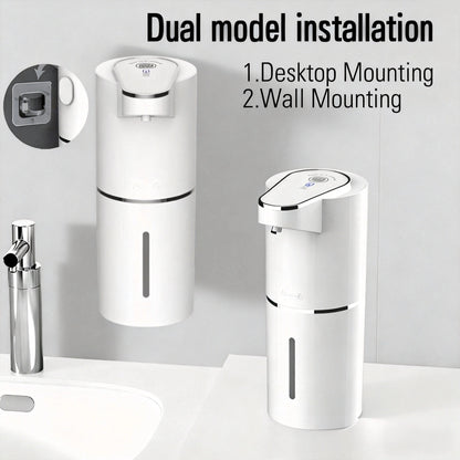 Automatic Foam Soap Dispenser Wall Mounted-Touchless USB Rechargeable Soap Dispenser-Smart Bathroom Hand Sanitizer Dispenser
