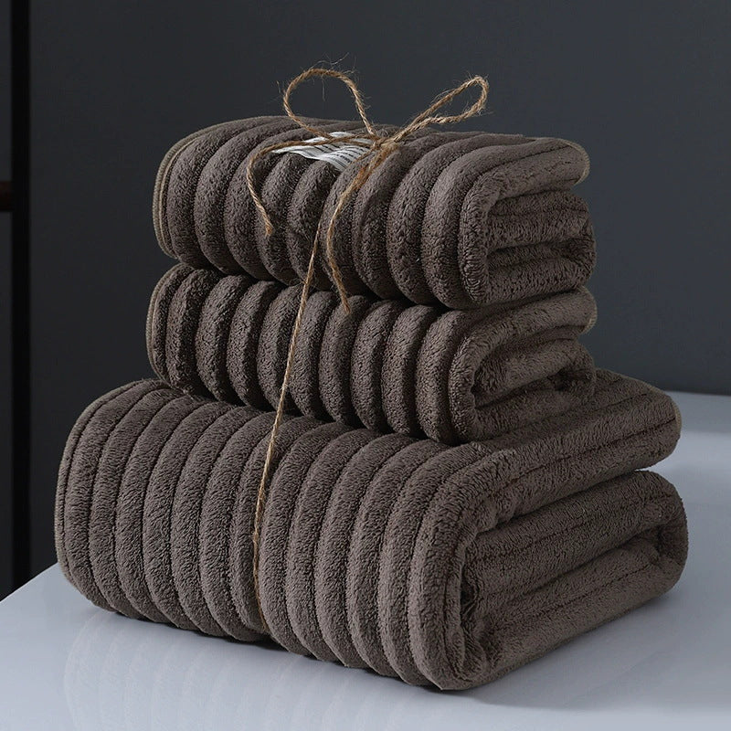 Ultra Soft Coral Fleece Towels-Super Absorbent Quick Dry Bath Towels-Lightweight Bathroom, Gym & Travel Towels