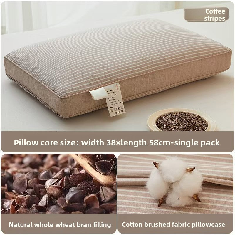 Natural Buckwheat Pillow – Breathable Cotton Support Pillow