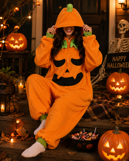 Animal Hooded Onesie – Plush Fleece Halloween Costume & Pajamas