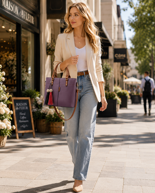 Women's Large Capacity Designer Handbag–Elegant Shoulder & Crossbody Tote Bag