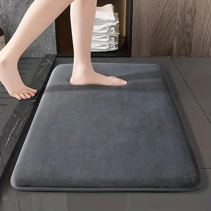 Ultra-Absorbent Velvet Bathroom Floor Mat