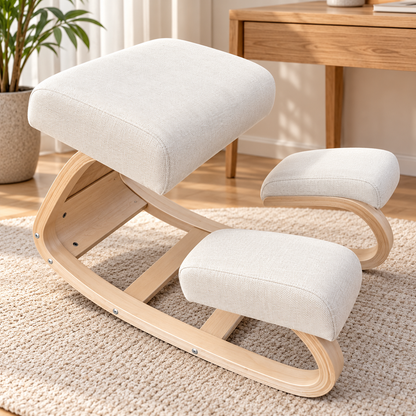 Ergonomic Kneeling Chair - Solid Wood Posture Support Office & Study Chair