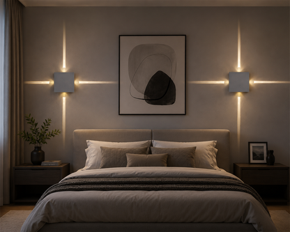 LED Cross Light Effect Wall Lamp–Modern Indoor Wall Light for Living Room, Bedroom & Hallway