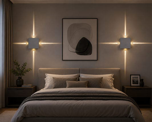 LED Cross Light Effect Wall Lamp–Modern Indoor Wall Light for Living Room, Bedroom & Hallway