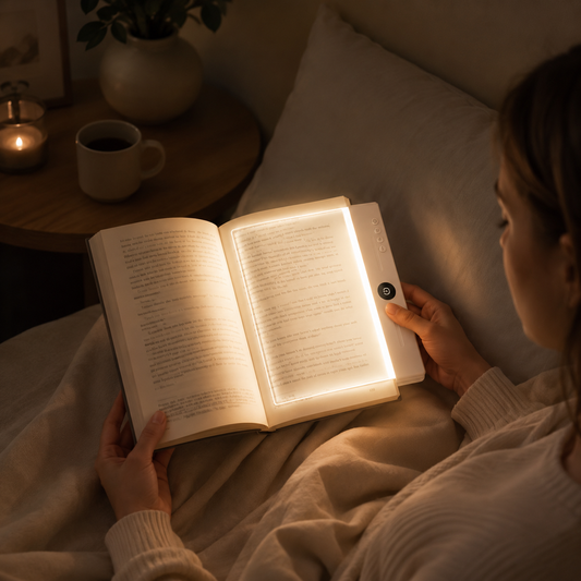Rechargeable LED Reading Light–Stepless Dimmable Book Light With Timer & USB-C Charging