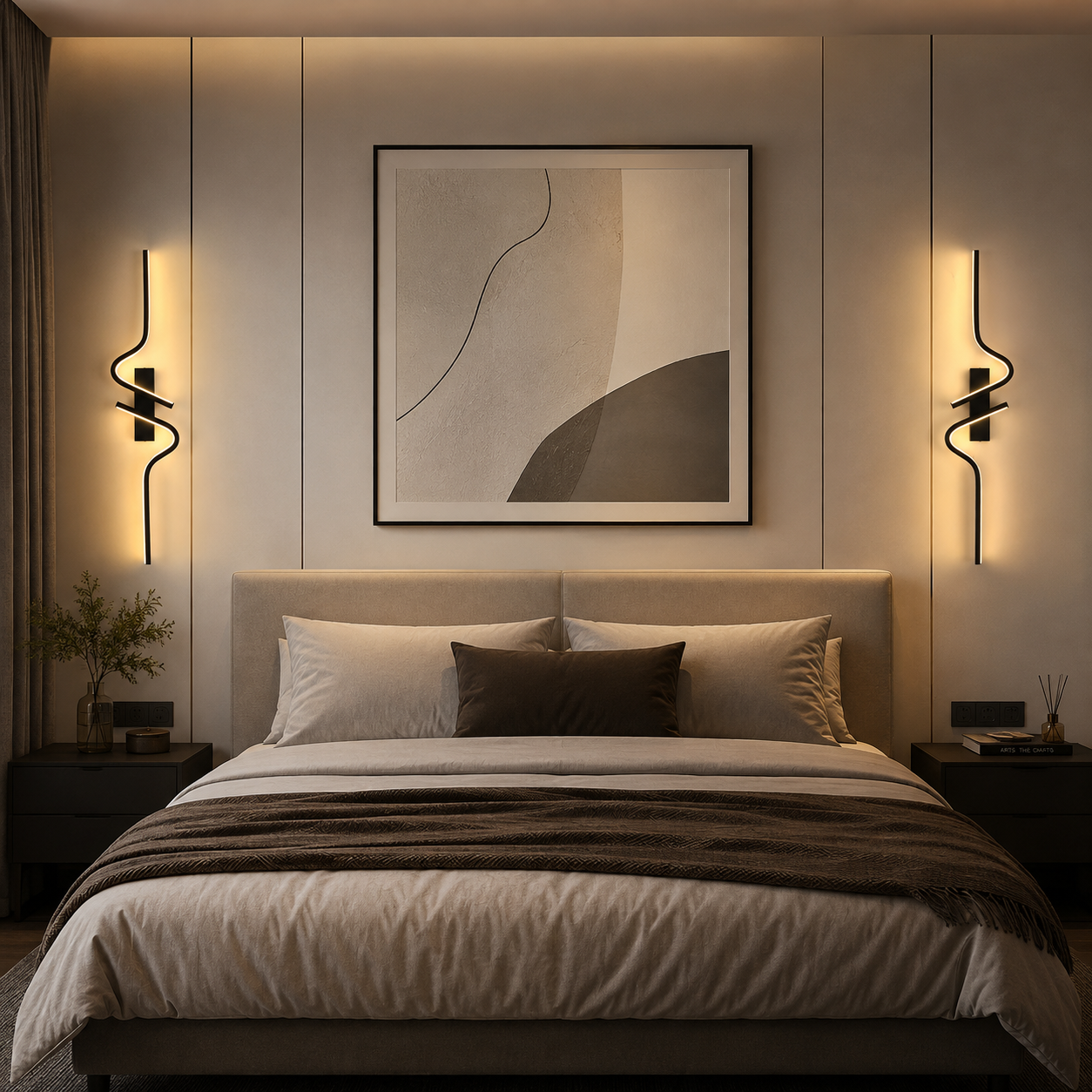 Modern Wave LED Wall Light–Minimalist Aluminium Wall Sconce