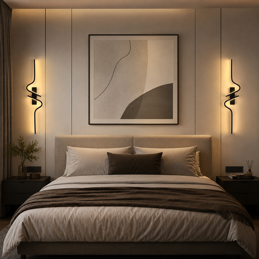 Modern Wave LED Wall Light–Minimalist Aluminium Wall Sconce