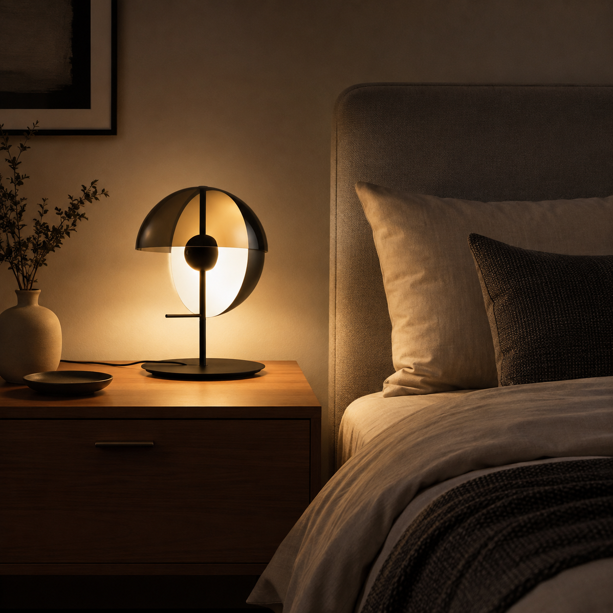 Modern Glass Table Lamp - American Style Bedside Designer Lamp