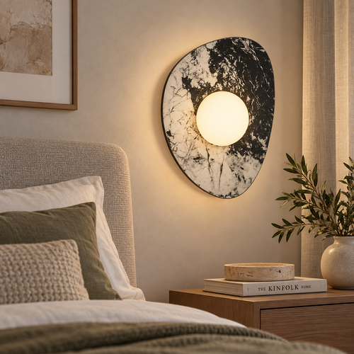 French Inspired Vintage Glass Wall Light - Medieval Style LED Wall Lamp