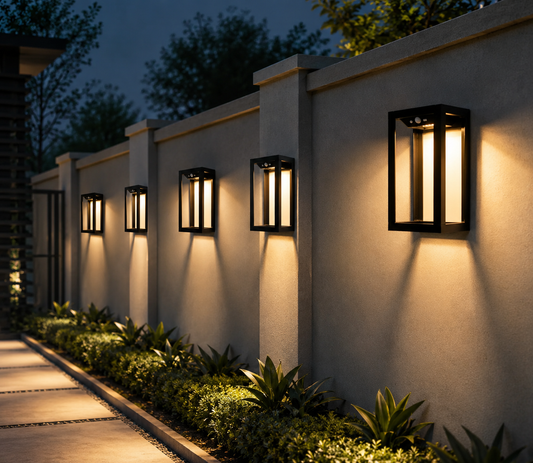 Solar Powered Outdoor Wall Light–Waterproof LED Garden Light for Patio, Fence & Courtyard