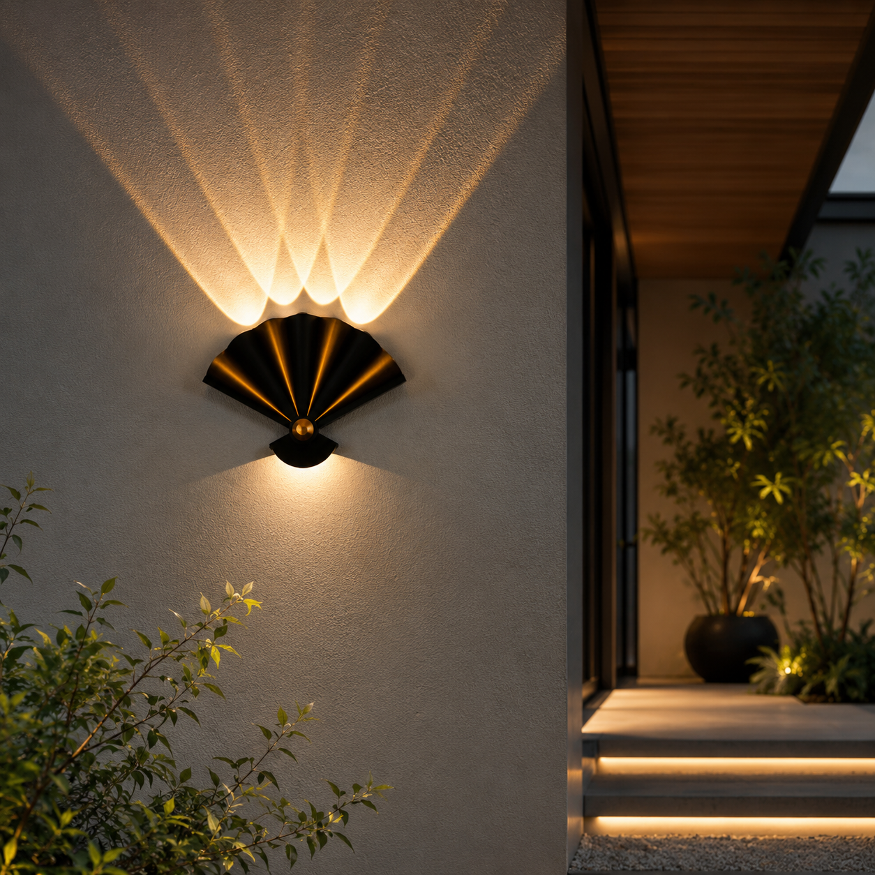 Waterproof Indoor Outdoor LED Wall Lamp–Modern Garden Light for Patio, Staircase & Courtyard