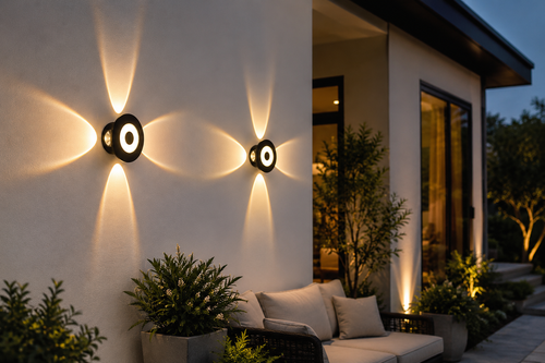 LED Round Outdoor Waterproof Wall Light–Modern Garden & Patio Wall Lamp