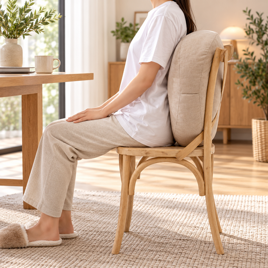 Plush Cloud Backrest Pillow - Soft Japanese Style Waist Support Cushion for Sofa, Bed & Office