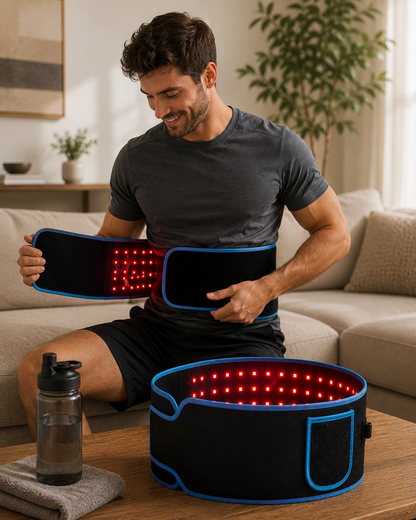Red Light Therapy Belt–Infrared LED Heating Wrap for Muscle & Joint Comfort